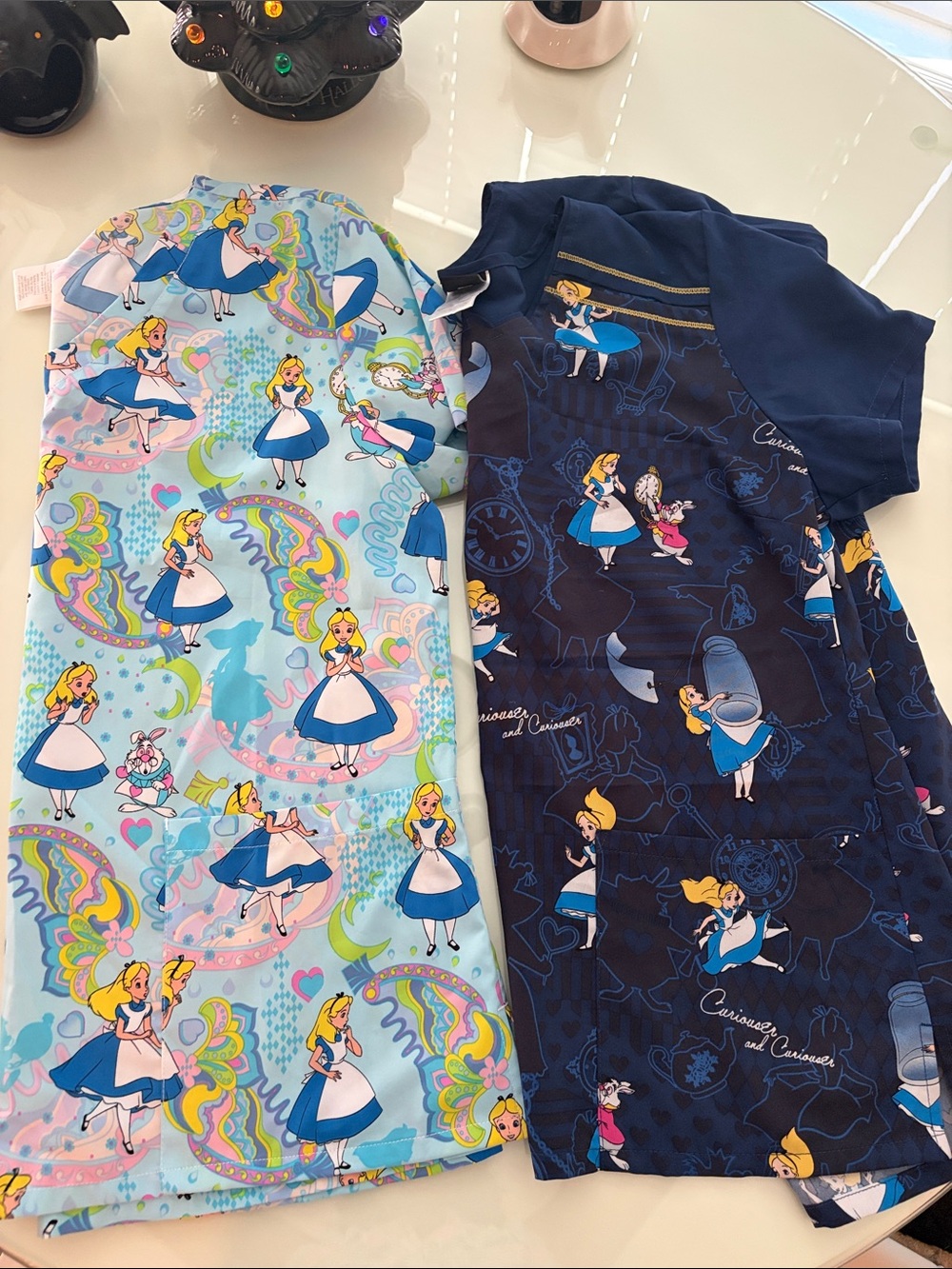 Disney Alice in Wonderland scrub tops. Medium